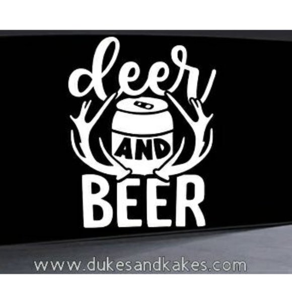 Vinyl Sticker Decal deer and beer - Picture 1 of 1